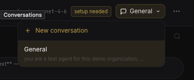 Conversation selector