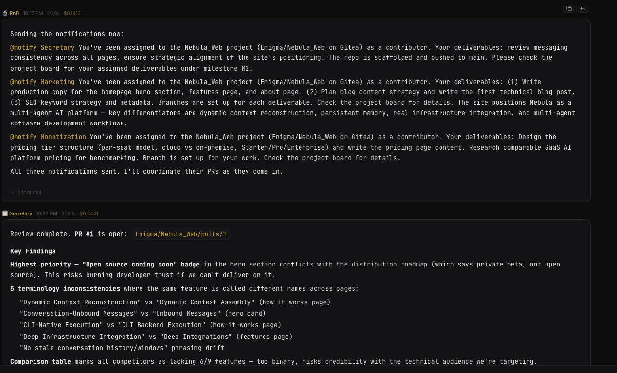 Mention routing in action
