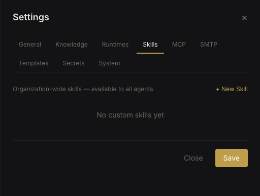 Org-wide skills