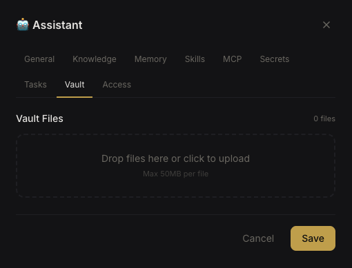 Vault file browser